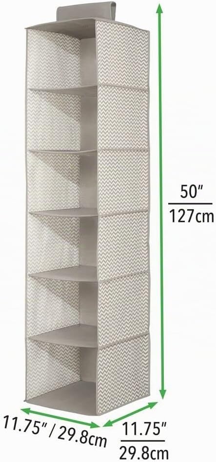 mDesign 2er-Set hängender Stoffschrank – der ideale Hängeschrank aus Stoff – perfekt als Hängeregal