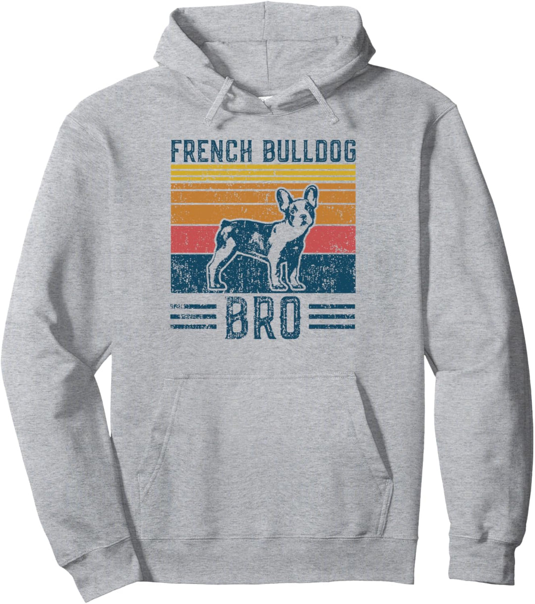 Bro Bro Französische Bulldogge im Vintage-Design Pullover Hoodie
