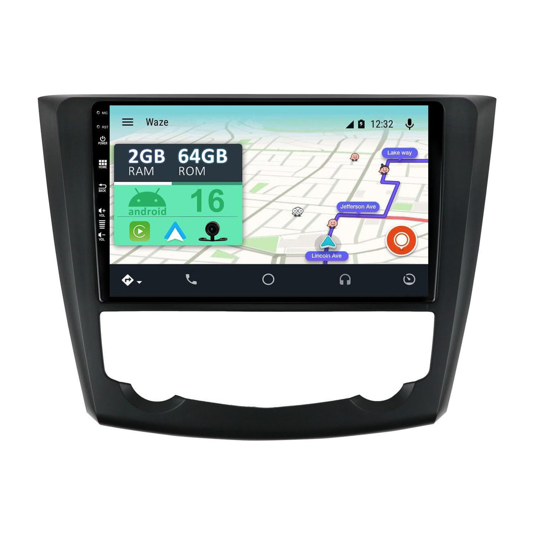 [2+64GB] Android 16 Autoradio mit Navi für Renault Kadjar 2015-2019-CarPlay/Android Auto/GPS/Lenkrad