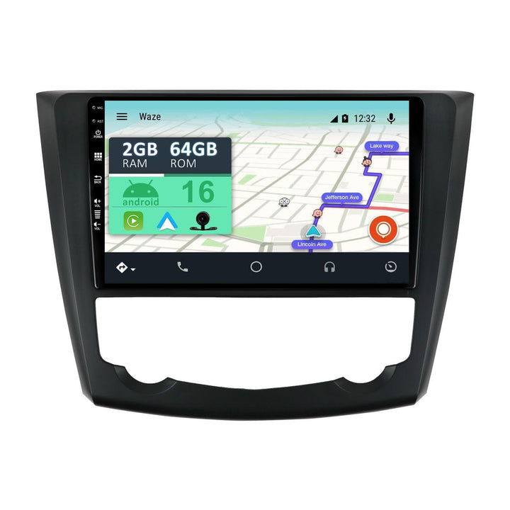 [2+64GB] Android 16 Autoradio mit Navi für Renault Kadjar 2015-2019-CarPlay/Android Auto/GPS/Lenkrad