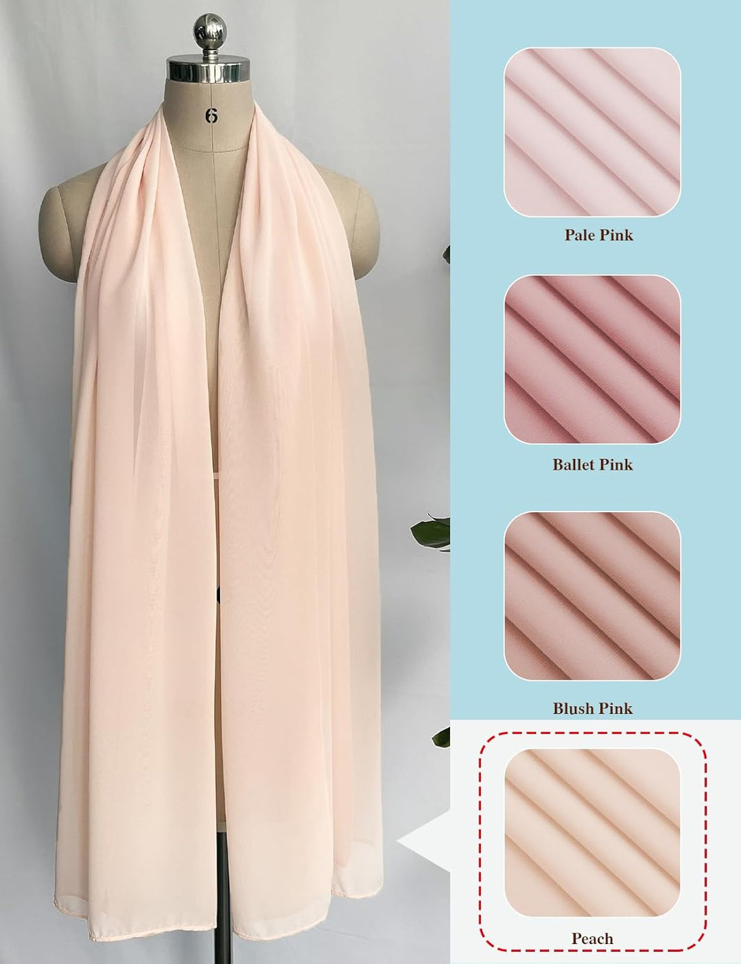 BEAUTELICATE Chiffon Schal Stola Damen Festlich Elegante Tücher Schultertuch Stola für Abendkleider