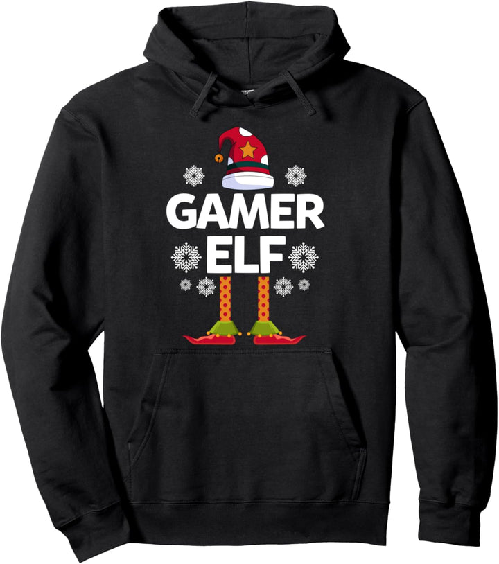 Gamer Elf Elfen Familien Weihnachts Outfit Weihnachtself Pullover Hoodie