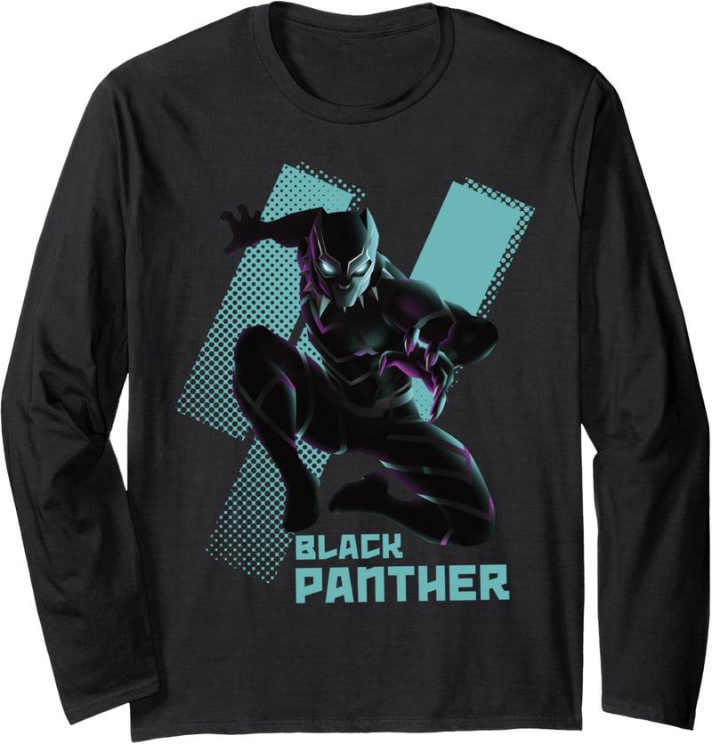 Marvel Black Panther Abstract Pop Art Portrait Langarmshirt