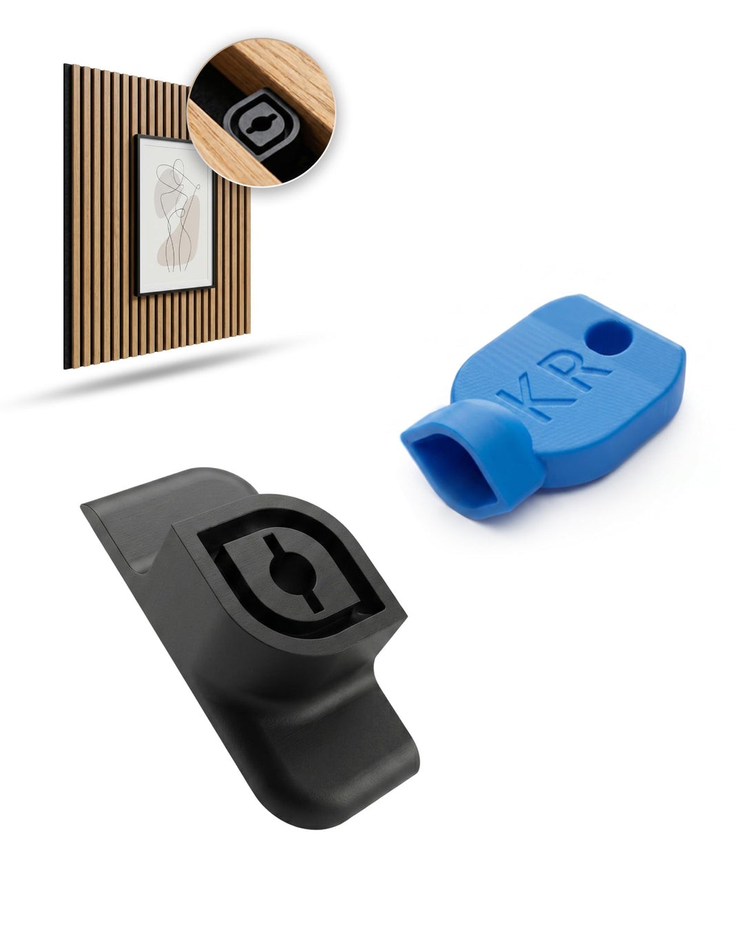 Akustikpaneele Zubehör [20er Set] – Ohne Bohren, verschiebbar, keine Rückstände – 13mm Spalt – Haken