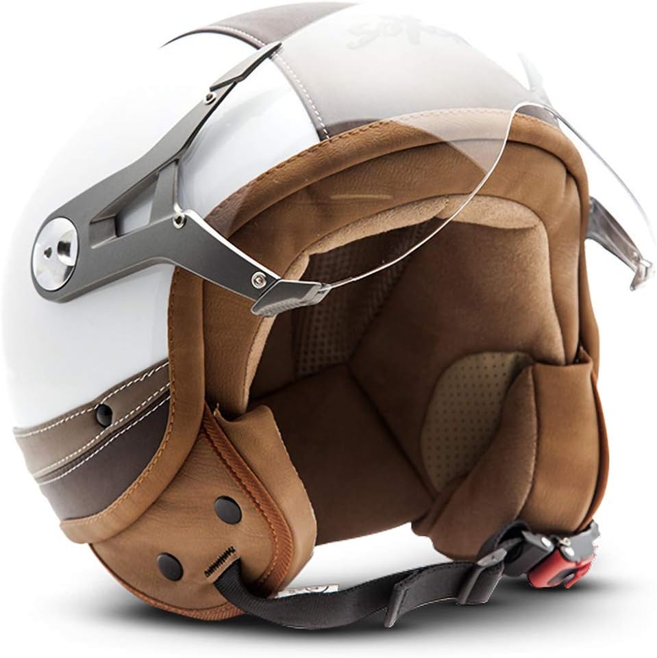 Soxon® SP-325 Urban „White“ · Jet-Helm · Motorrad-Helm Roller-Helm Scooter-Helm Moped Mofa-Helm Chop