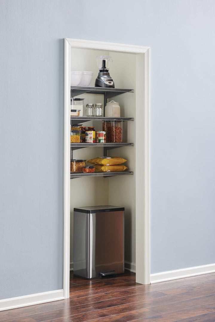 Rubbermaid Edelstahl Metall Step-on Mülleimer für Haus und Küche, anthrazit, 12 Gallonen, 2112520 An