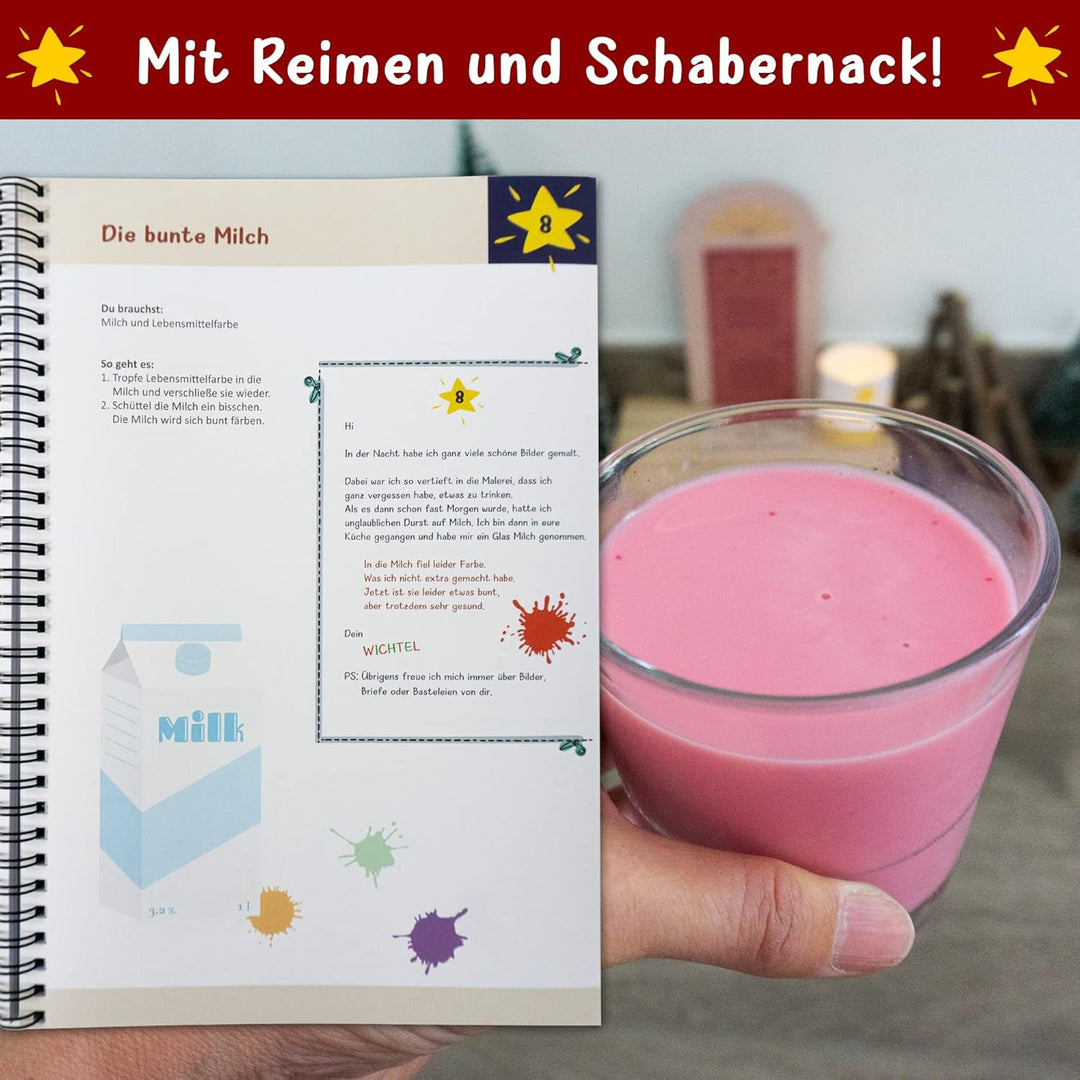 Premium Wichtelbriefe Komplettset 1 zum Ausschneiden mit Reimen, Abenteuern, Wichtel-Schabernack und