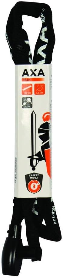 AXA Rigid RCK 120 Kettenschloss – Länge 120 cm – Stahlglieder 3,5 mm – Sicherheitsstufe 3 – Schwarz
