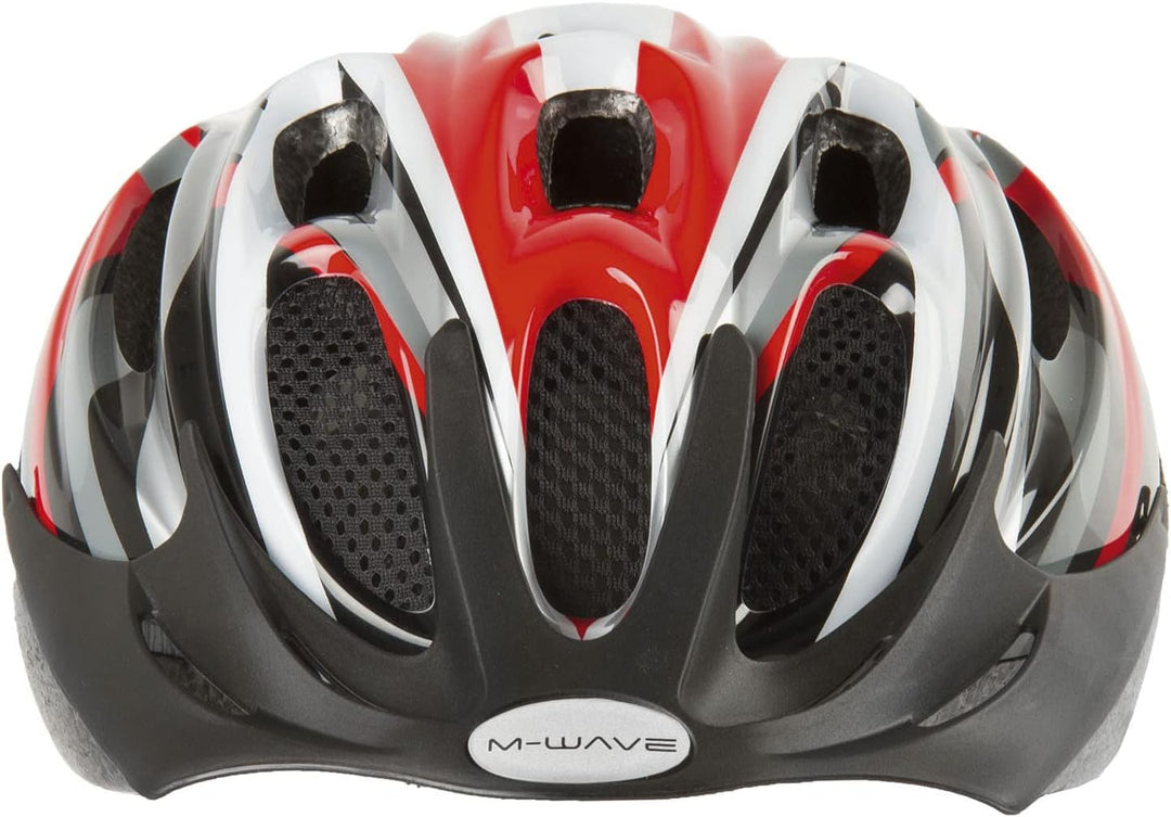 M-Wave Fahrradhelm M, 53-57 cm Rot/Schwarz/Weiss/Silber, M, 53-57 cm Rot/Schwarz/Weiss/Silber