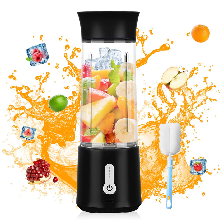 Vegena Smoothie Maker, Tragbarer Mixer 500mL, Blender, Schwarz Portable Blender, Wiederaufladbarer 4