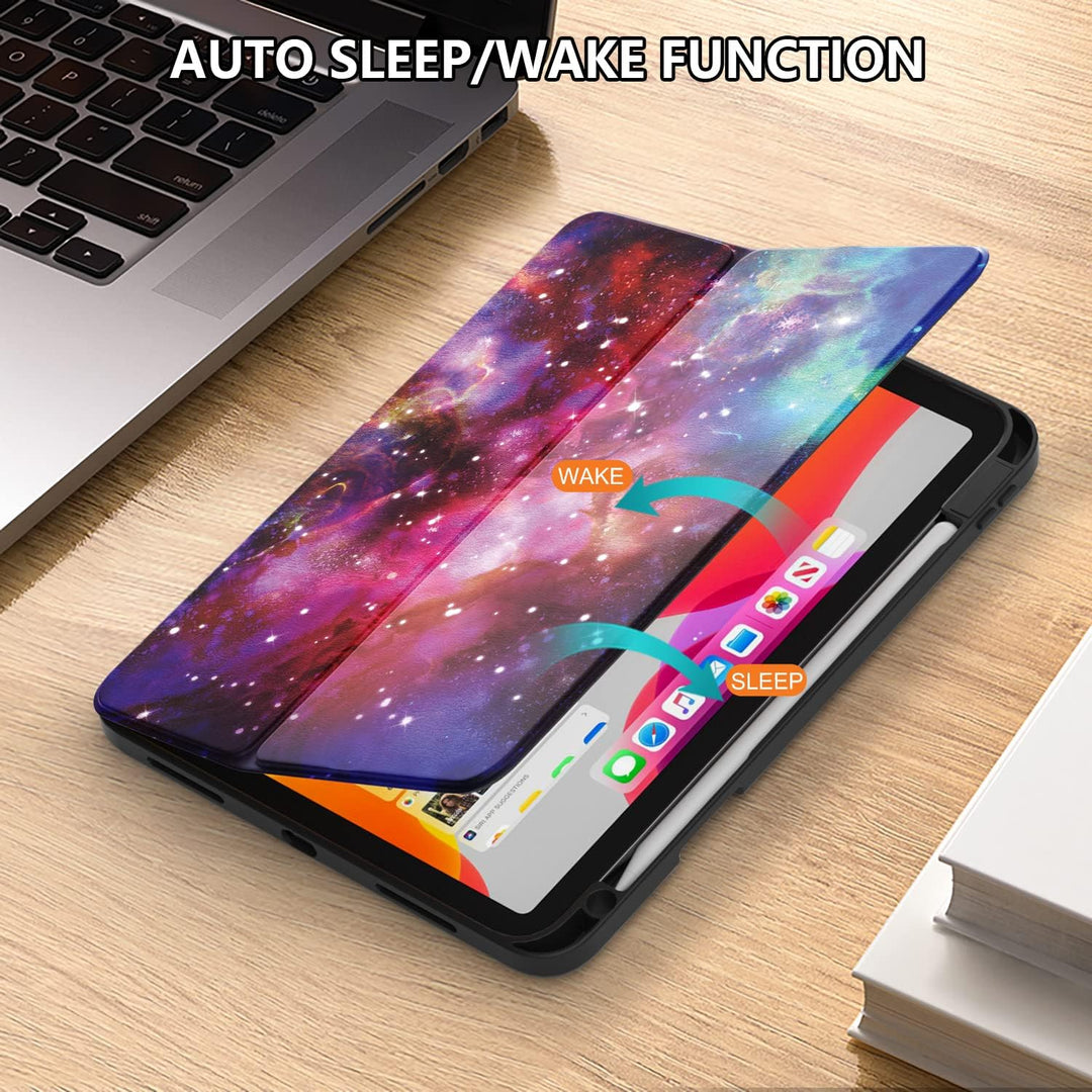 DINGGUAGUA Hülle für iPad 10 Generation 10.9 Zoll 2022 A2757/A2777,Hülle Abnehmbares Transparentes m