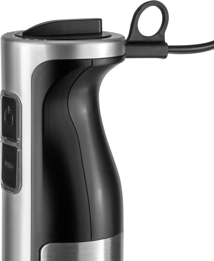 KLAMER Stabmixer Set 800 Watt (2023), 4 in 1 Pürierstab Edelstahl mit stufenloser Geschwindigkeit un