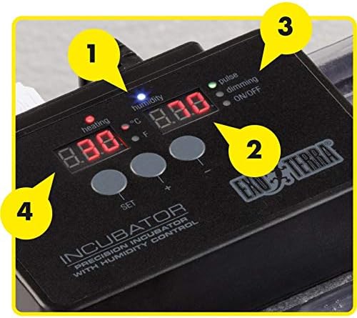 Exo Terra Inkubator Pro, Präzisionsinkubator für Reptilieneier, Inkubator mit Feuchtigkeitsregulieru