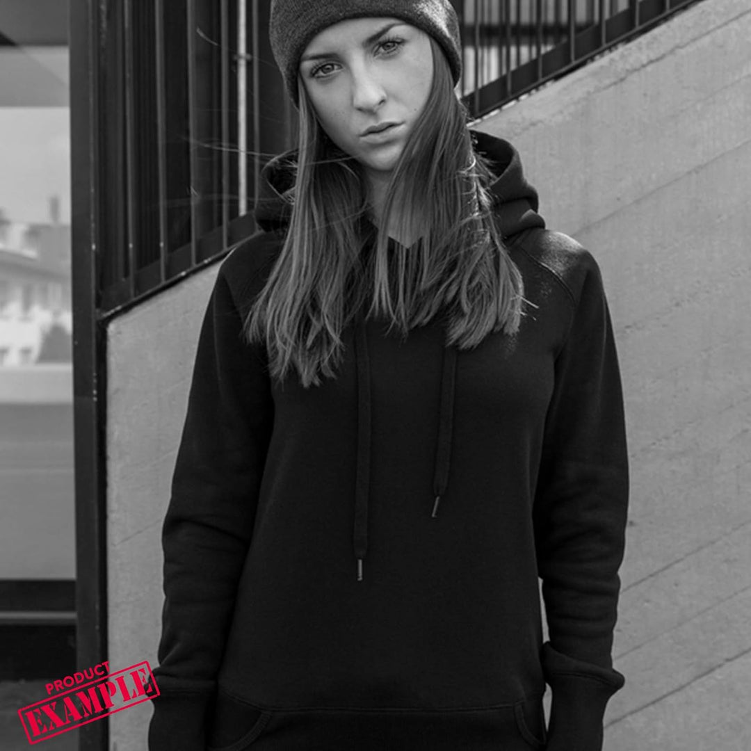 OwnDesigner Tanz mal drüber nach Hoodie Damen mit Aufdruck Zip Pullover Female (408-465-XL-Schwarz)