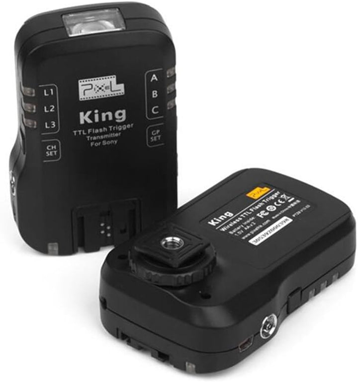 Pixel King P-TTL Funkblitzauslöser (für Sony) schwarz, schwarz