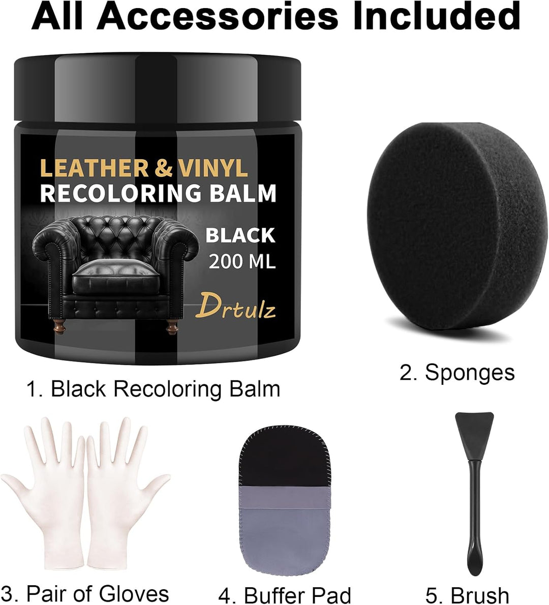 Leder Reparatur Set Schwarz, Lederpflege Für Ledercouch, Für Vinyl Möbel, Sofa, Autositze, Schuhe Fü