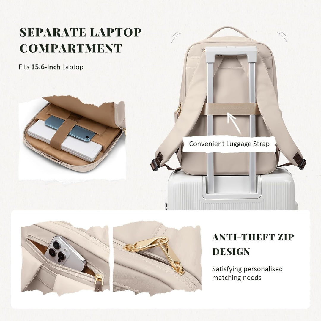 GOLF SUPAGS Laptop Rucksack Damen für 15,6 Zoll Arbeitsrucksack Anti Diebstahl Casual Daypack für Ar