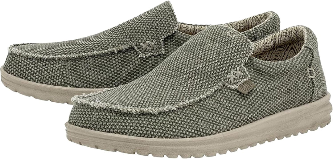 HEYDUDE - Mikka Braided Herren - Slip on Schuhe - Mokassin Stil 38 EU Army, 38 EU Army