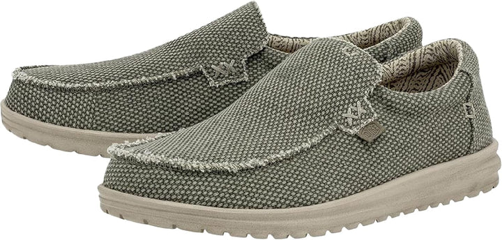 HEYDUDE - Mikka Braided Herren - Slip on Schuhe - Mokassin Stil 38 EU Army, 38 EU Army