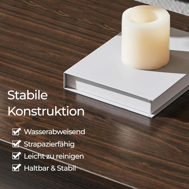 Yaheetech Couchtisch Hubtisch mit Stauraum, Wohnzimmertisch mit Höhenverstellbarer Platte Kaffeetisc
