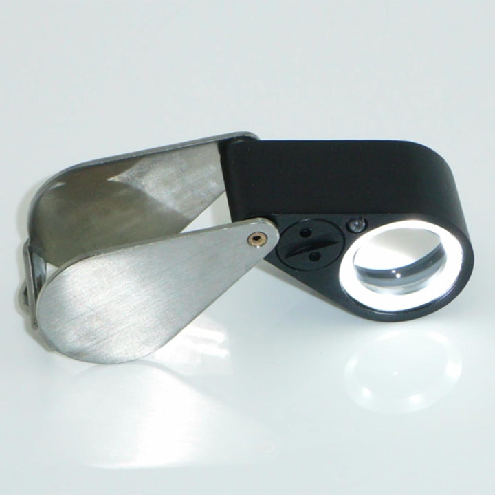 Juwelier Lupe 10X mit LED &amp; UV Licht 21mm Triplet Linse für Kristallklar Sicht - Professionelle Lupe