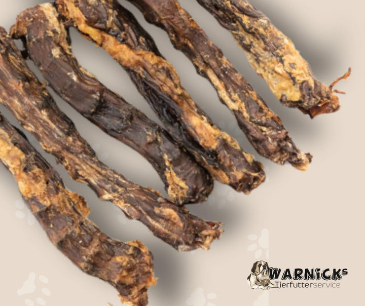 Warnicks Tierfutterservice getrocknete Entenhälse, wie Hühnerhälse EIN besonderer Leckerbissen (3KG)