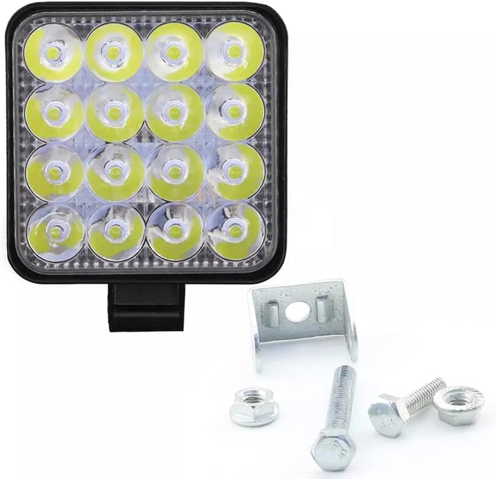 Boncak LED Arbeitsscheinwerfer, 10 X 48W Quadrat 3.3” Zusatzscheinwerfer Scheinwerfer Flutlicht Refl