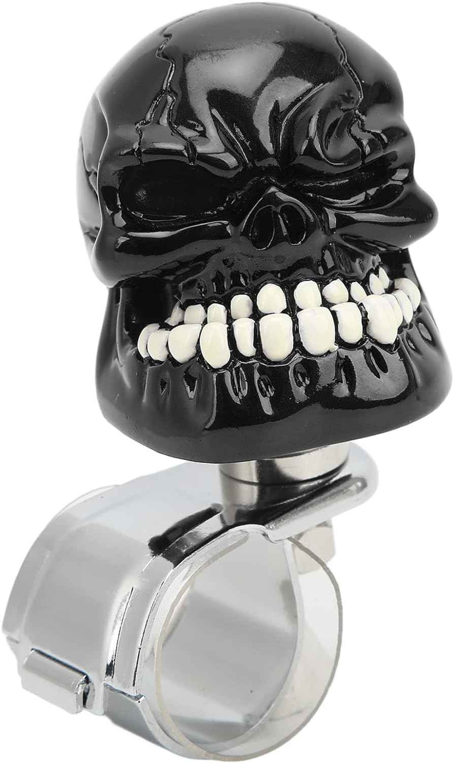 Lenkradknauf, Totenkopf-Lenkradknauf Spinner Suicide Power Handle für Autos, LKW, Traktoren, Boote(S