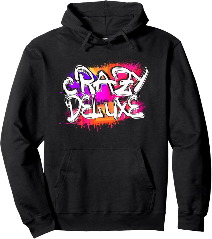 Crazy Deluxe Graffiti Design Pullover Hoodie