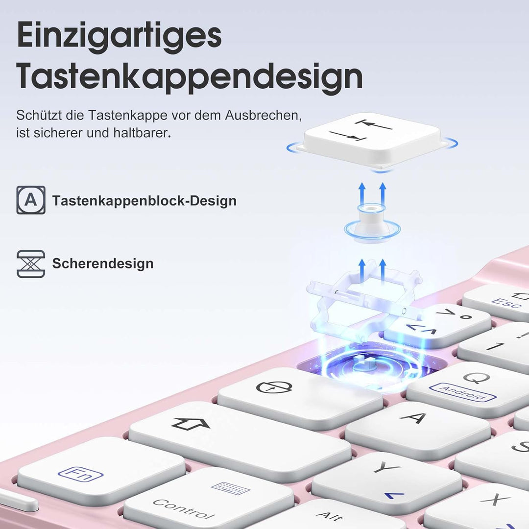 Vobafe Hülle mit Tastatur für iPad A16 11/10 Generation (2025/2022, 10,9/11 Zoll), Magnetisch Abnehm
