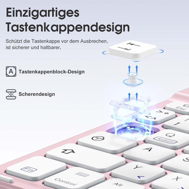 Vobafe Hülle mit Tastatur für iPad A16 11/10 Generation (2025/2022, 10,9/11 Zoll), Magnetisch Abnehm