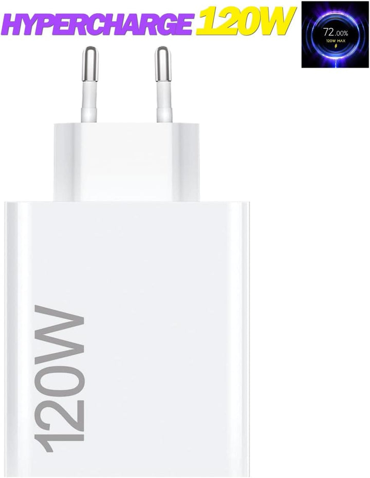 120W TURBOCHARGE Ladegerät USB C Ladekabel Schnellladegerät HyperCharge Netzteil Adapter für Xiaomi
