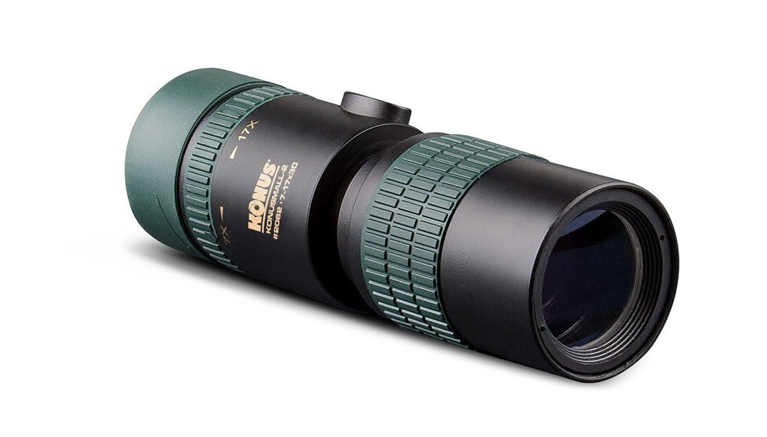 KONUS | KONUSMALL-2 Taschen-Jagdmonokular, Doppelfokus, mit variablem Zoom 7-17x30