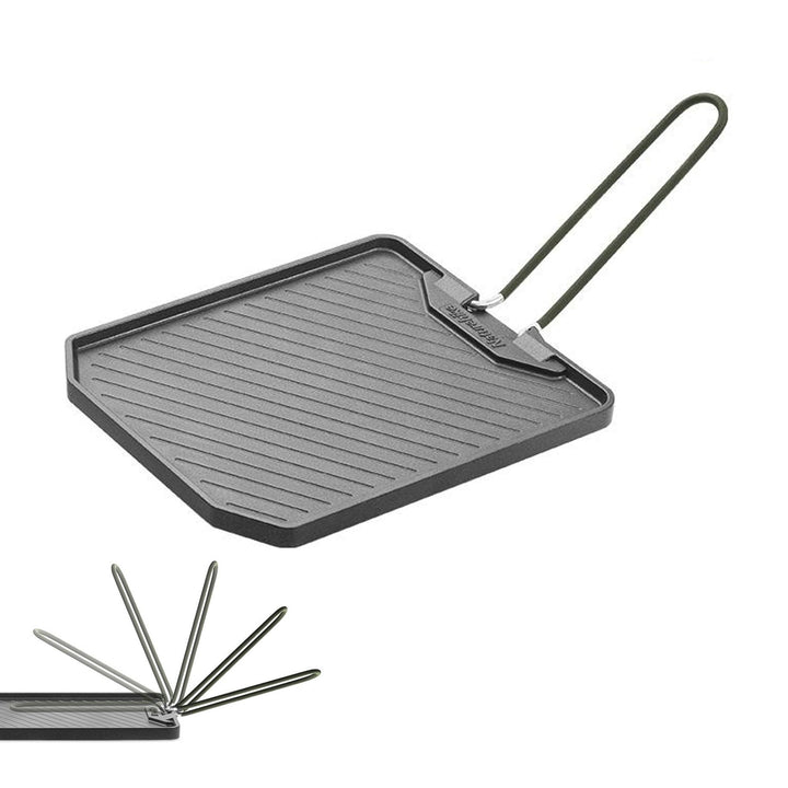 Naturehike Antihaft-Bratpfanne, Faltbarer Griff, Outdoor-Grillpfanne, Aluminium-Steakpfanne, Tragbar
