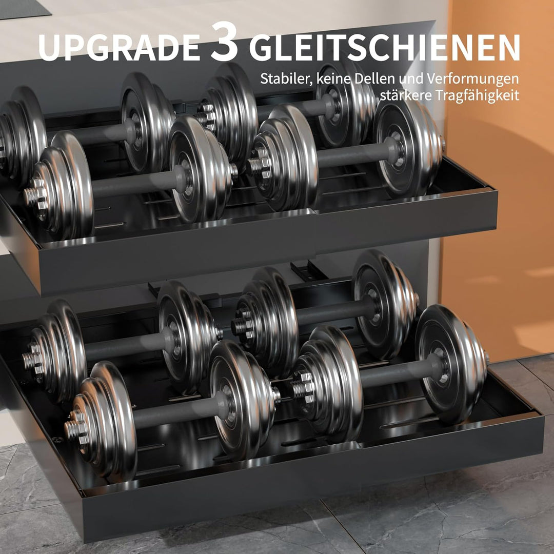 WIMEORS 2 Stück Ausziehbarer Schrank-Organizer, erweiterbar (32 cm - 51,8 cm),Teleskopschublademit S
