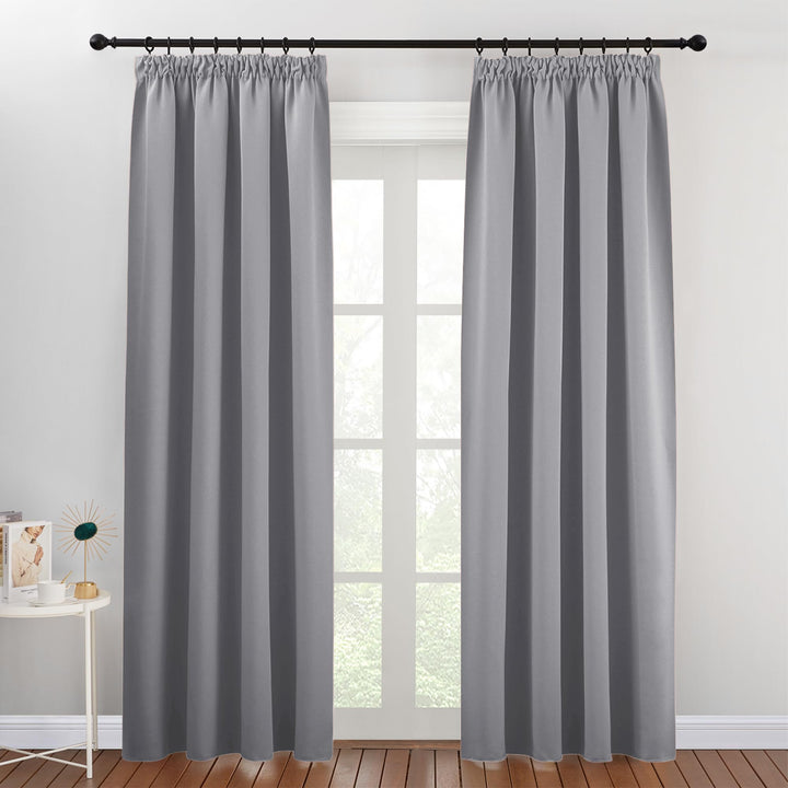 PONY DANCE Wohnzimmer Gardinen Blickdicht Kräuselband 2 Stücke H 200 x B 140 cm Verdunkelnde Vorhäng