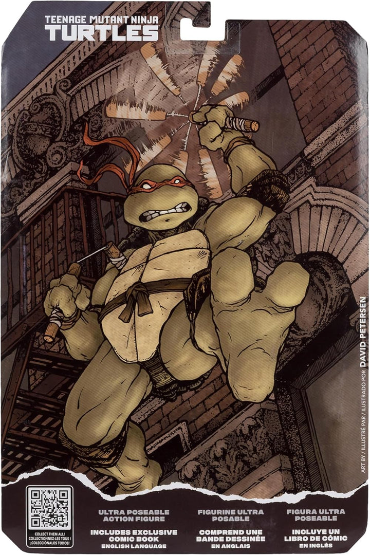McFarlane Teenage Mutant Ninja Turtles (Page Punchers) Michelangelo Actionfigur mit Comic-Spielzeug,