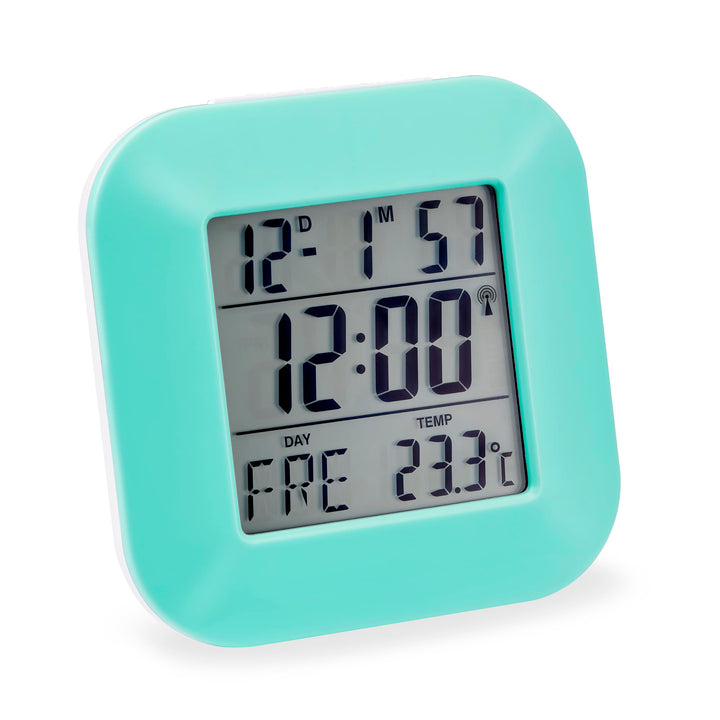 Atlanta LCD Funkwecker Digital Anzeige Licht Snooze Temperatur - 1894/6 (Grün), Grün