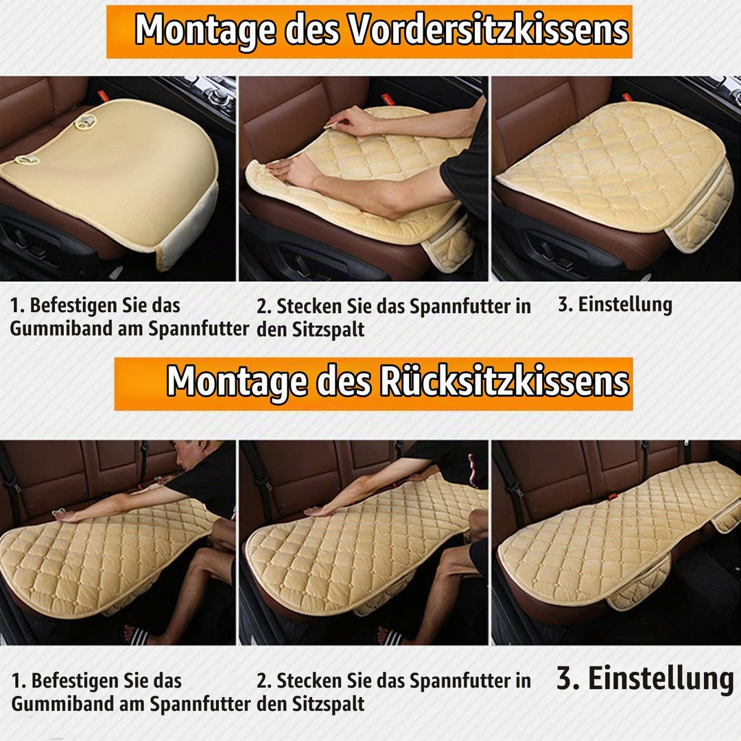 bangminda Auto Sitzauflage Sitzkissen Sitzbezüge Universal Plüsch Sitzauflagen Vordersitzbezüge Rück