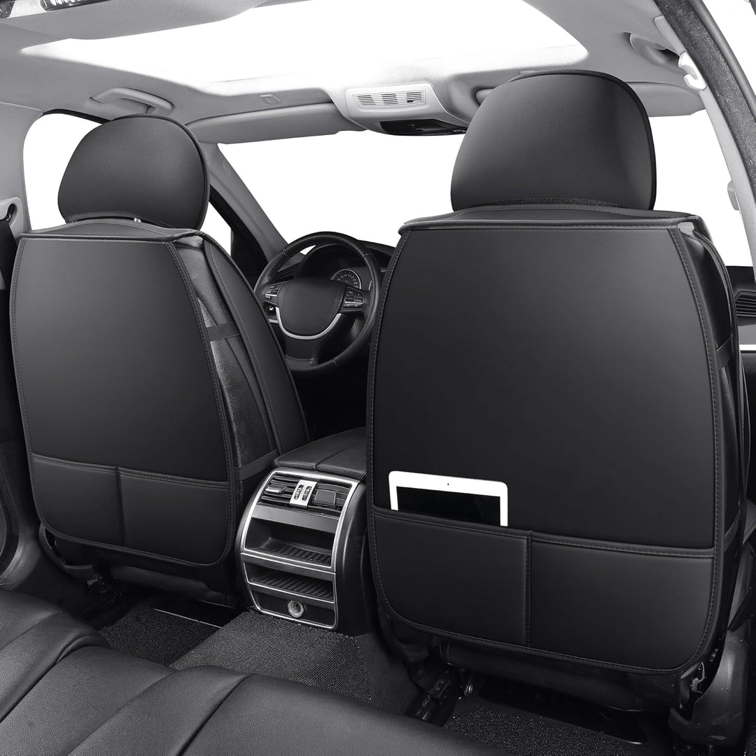 Udpomb Auto-Sitzbezüge Vordersitze aus Leder - Universelle Passform, Wasserdicht &amp; Kratzfest, Airbag