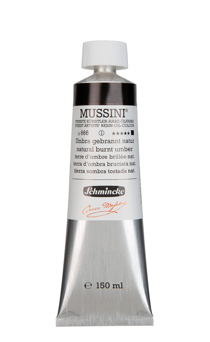 Schmincke MUSSINI® - feinste Künstler-Harz-Ölfarben, Umbra gebrannt natur - 150 ml 666 Umbra gebrann