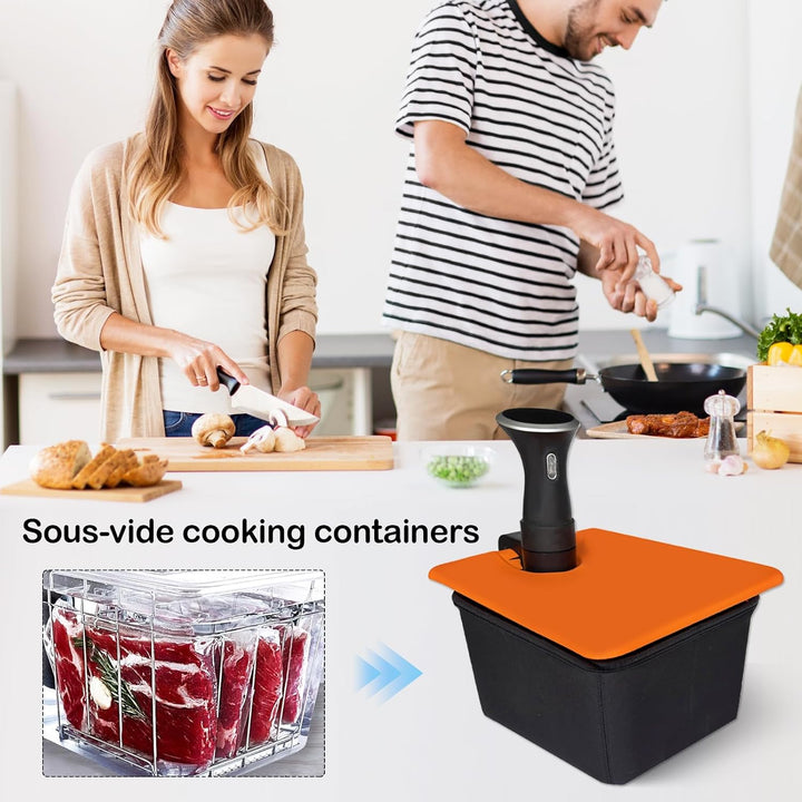 Sous Vide Behälter 12L mit Deckel und Rack Sous Vide Tools Container mit Isolierung Fassungsvermögen