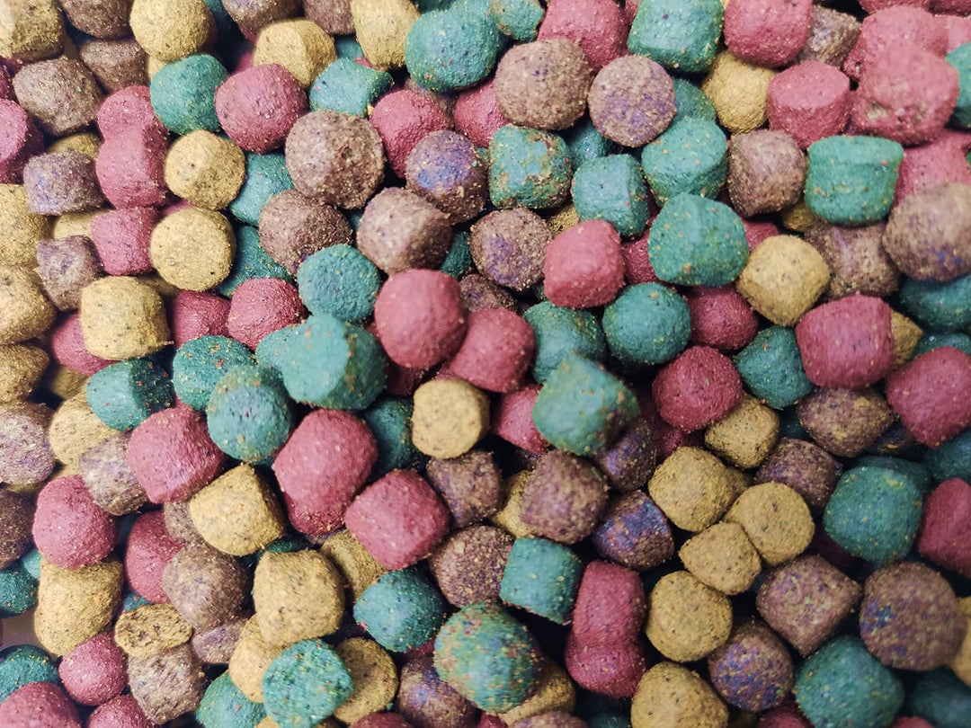 Jumbo Koimix Schwimmfutter Koi Futtermischung 8mm Koifutter Mix 4farbiger Koimix Spirulina Astax gro