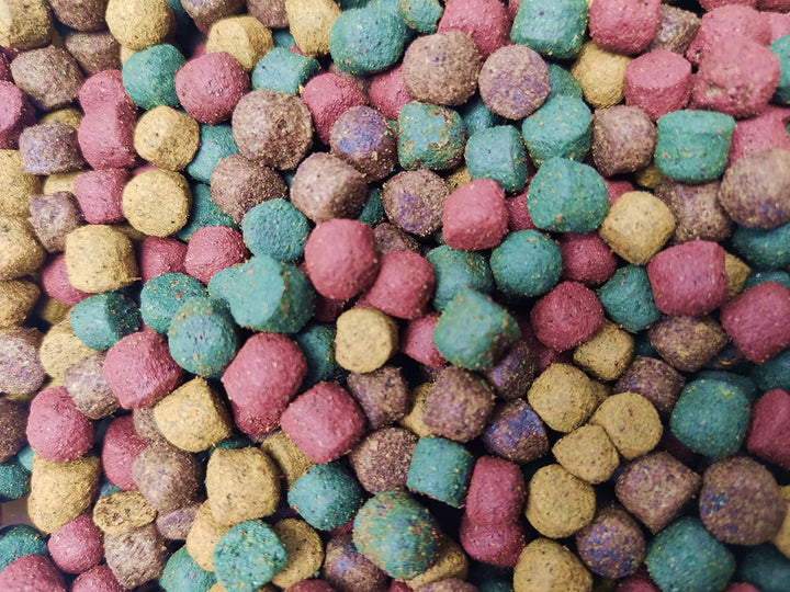 Jumbo Koimix Schwimmfutter Koi Futtermischung 8mm Koifutter Mix 4farbiger Koimix Spirulina Astax gro