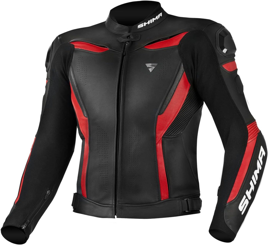 SHIMA CHASE Motorradjacke Herren -Sport Biker Lederjacke Männer Belüftet Sommer mit Schulter Schleif
