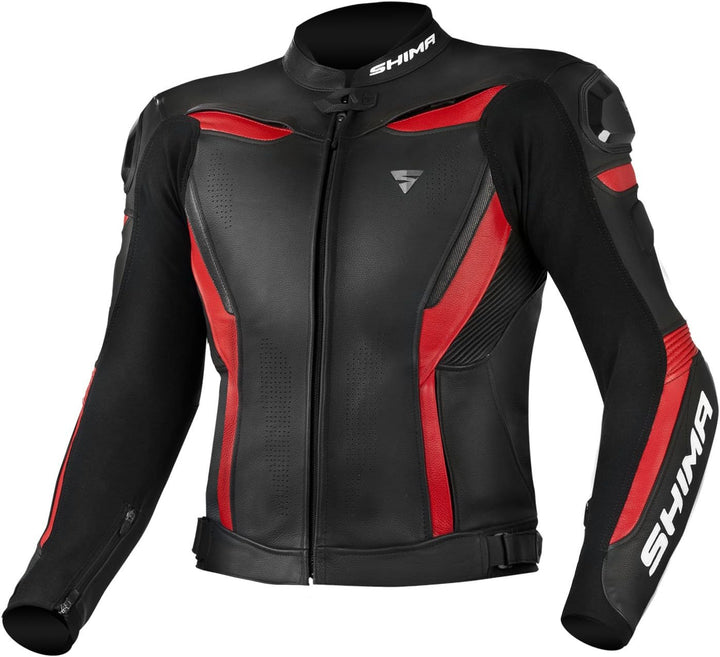 SHIMA CHASE Motorradjacke Herren -Sport Biker Lederjacke Männer Belüftet Sommer mit Schulter Schleif