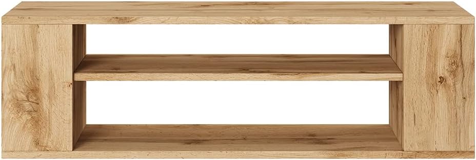 Selsey Weri - TV-Board hängend mit 2 offenen Fächern, minimalistisch, 100 cm breit (Wotan Eiche), Wo