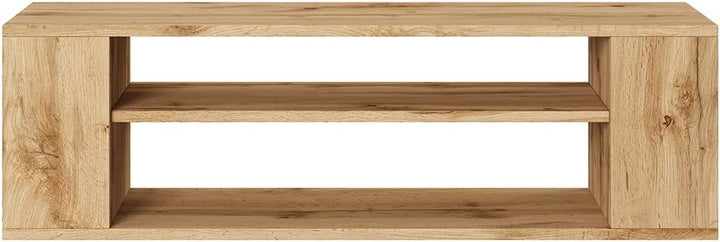 Selsey Weri - TV-Board hängend mit 2 offenen Fächern, minimalistisch, 100 cm breit (Wotan Eiche), Wo
