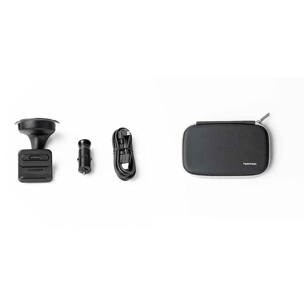 TomTom Click-und-Drive Halterung für die Windschutzscheibe inklusive USB-Autoladegerät und Kabel & K