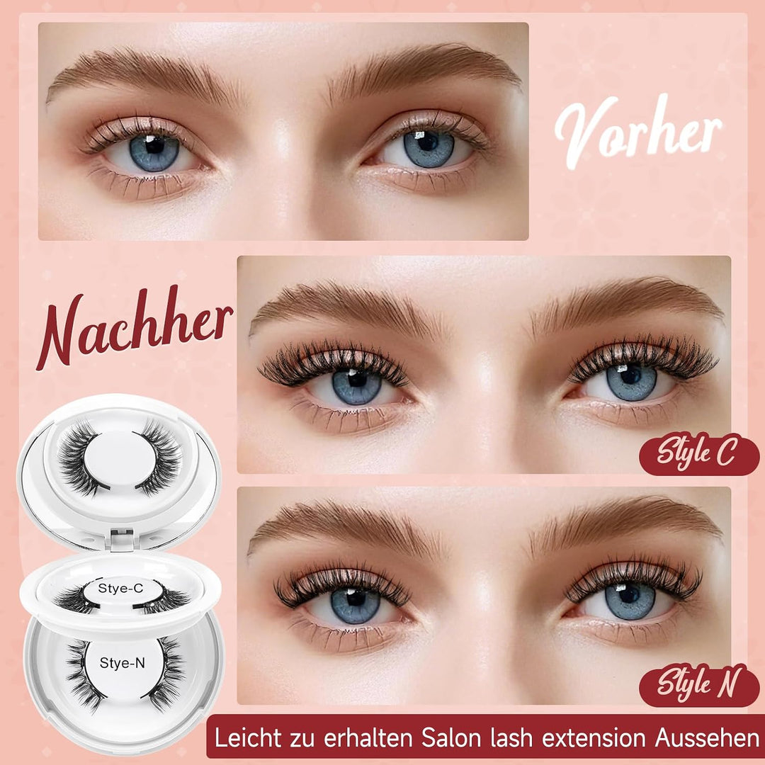 Higu clace Magnetische Wimpern,Magnet Wimpern Ohne Eyeliner,Magnetische Wimpern mit Applikator,Wimpe